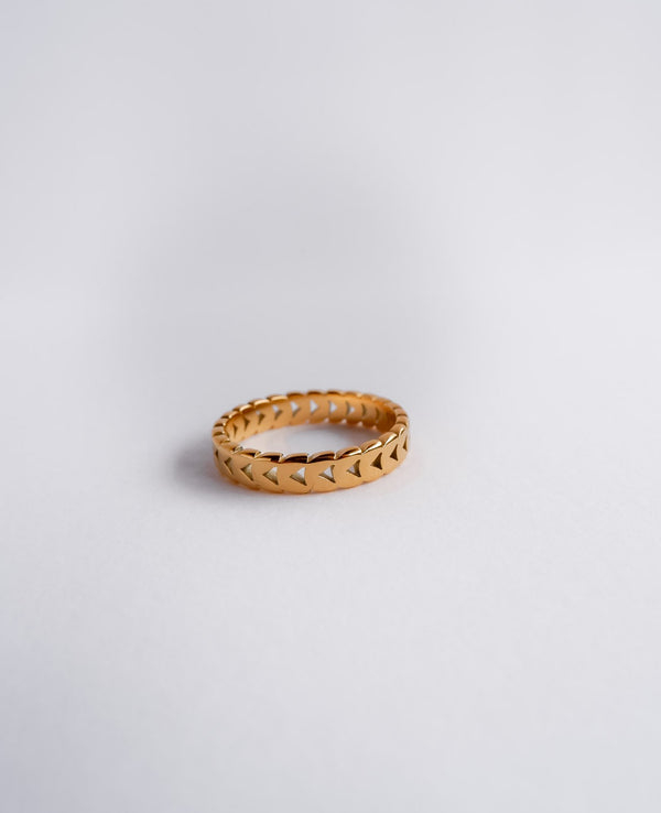 Millie Triangle Stackable Gold Ring